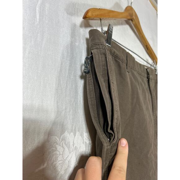Columbia Pants 40 Brown Canvas Zip Pockets Outdoors Hiking Gorpcore - Picture 6 of 16